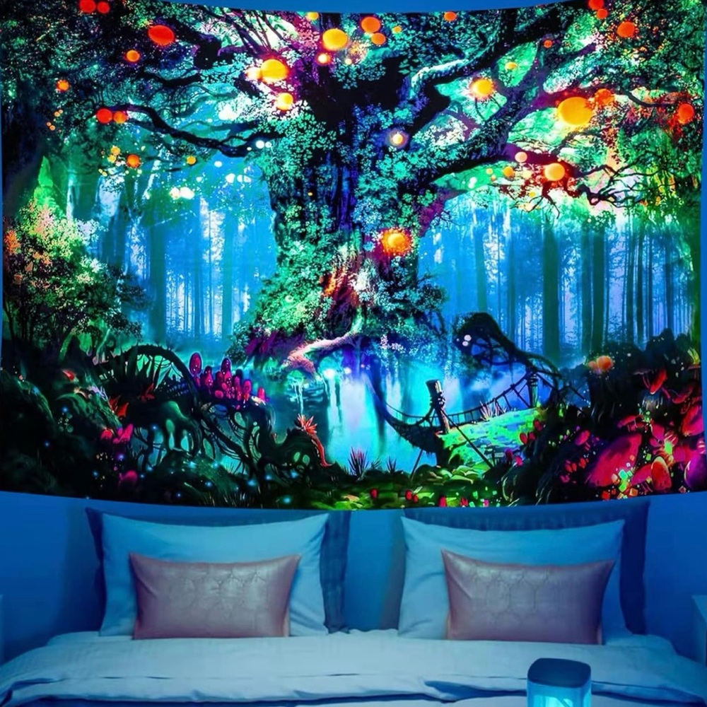 Backlight Tapestry Tree of Life Fairies